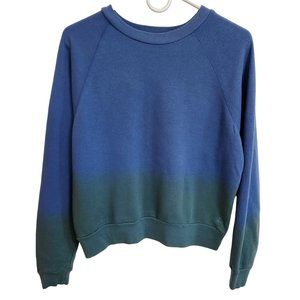 NEW Alternative Blue & Green Ombre Crewneck Shirt/Sweatshirt Size S